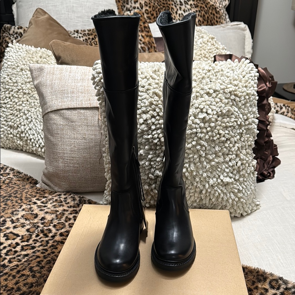 Frye And Co Black Winter Knee-High Boots